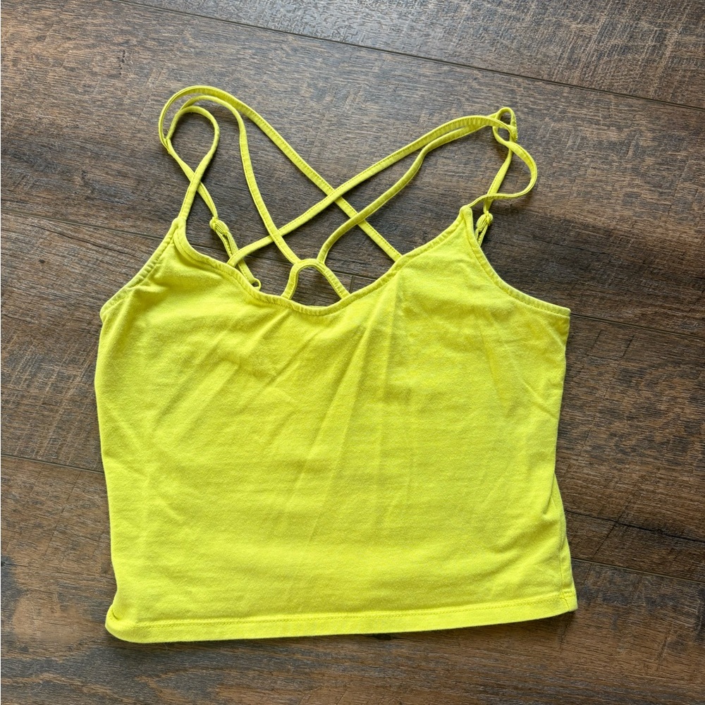 Vibrant Yellow Express Strappy Top